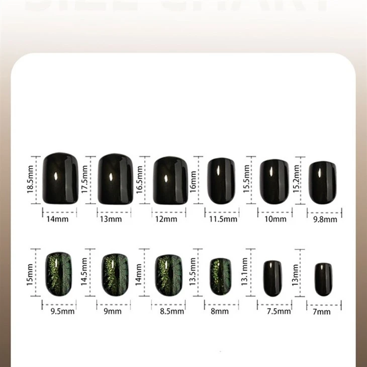 Dark Magic Emerald Cat Eye Halloween Press On Nails price